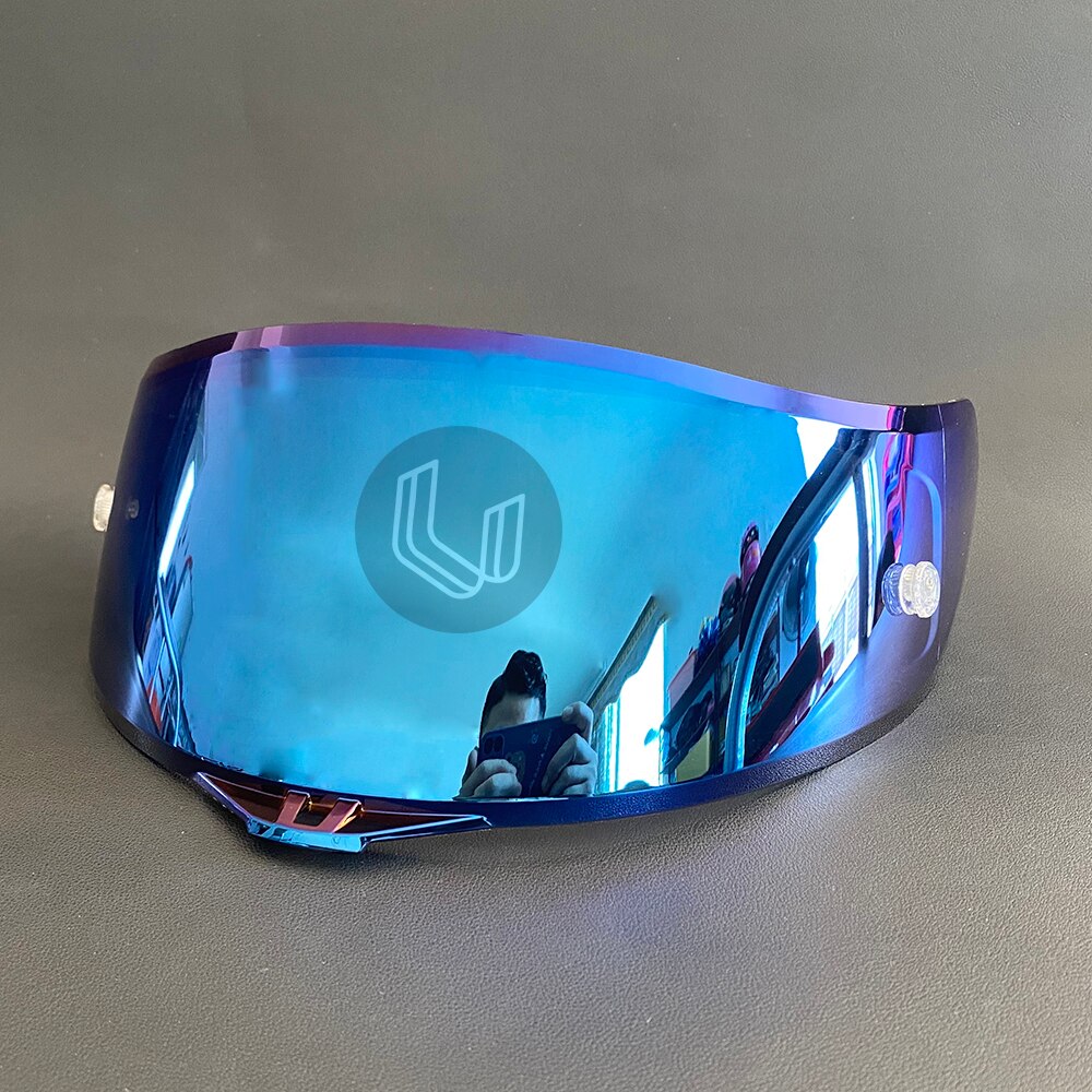 Profi Motorrad Rennen Helm Visier voll Gesicht Helme Objektiv für AGV K1 K3SV K5 Helm Brille: Blau