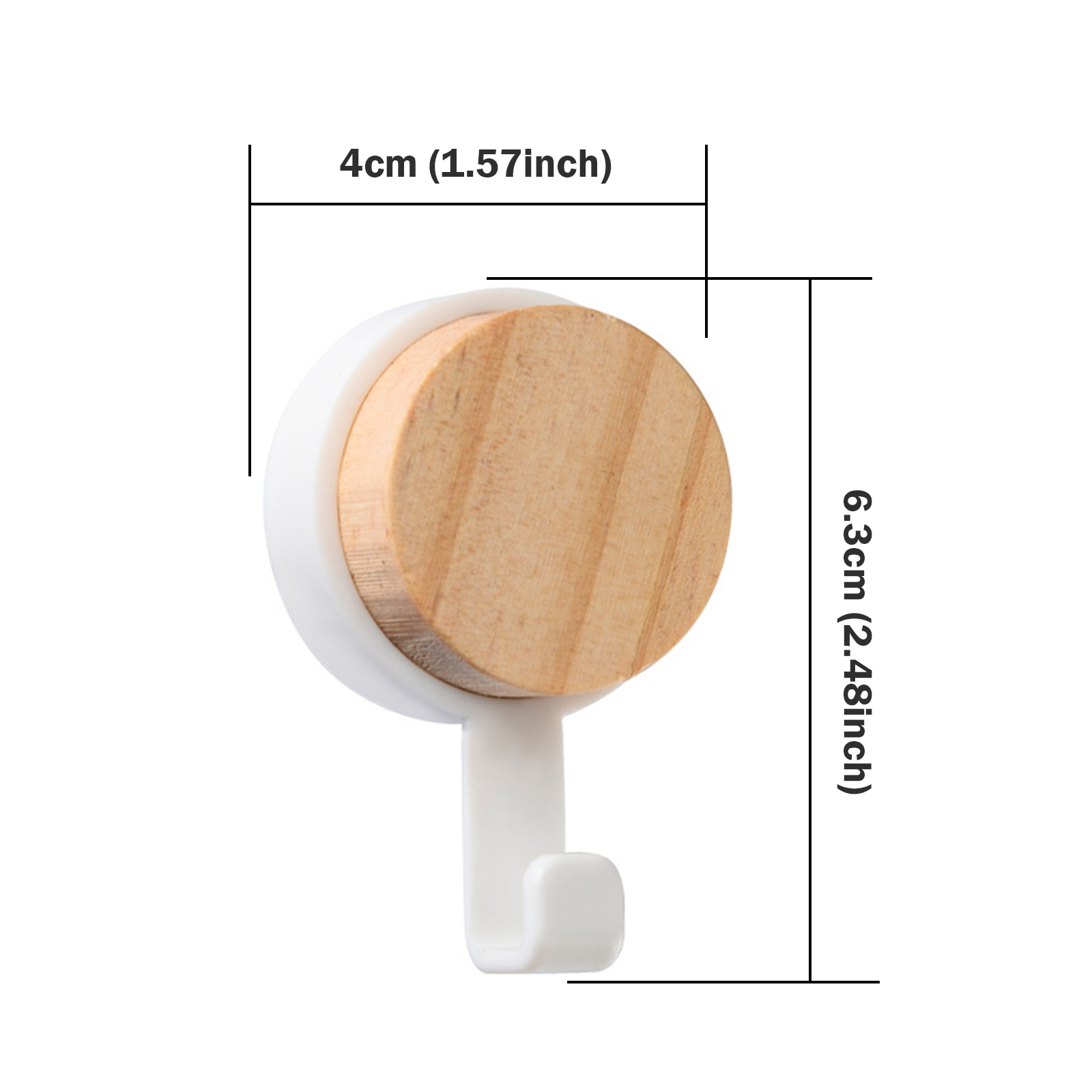 1 Stuks Sterke Zelfklevende Deur Muurhangers Haken ABS Houten Hoedenrekken Sleutelhanger Muur Organisator Keuken Badkamer Accessoires: Brons