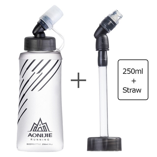AONIJIE Faltbare Thermosflaschen 500 Ml TPU – 2 Stück Mit Strohhalm, Für Sport & Outdoor, Temperaturbeständig
