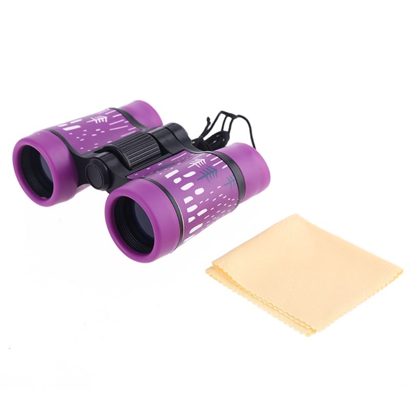 4x30 Binoculars Plastic Children Colorful Lightweight for Kids Contemporary Styling Compact Eyepiece Optical: black