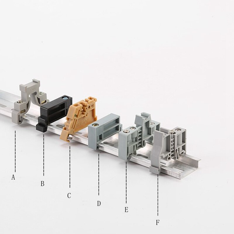 1pcs Rail terminal wiring bank block ew-35 terminal E/UK fixing part SAK terminal fixing seat TBR fixing part C45 guide terminal