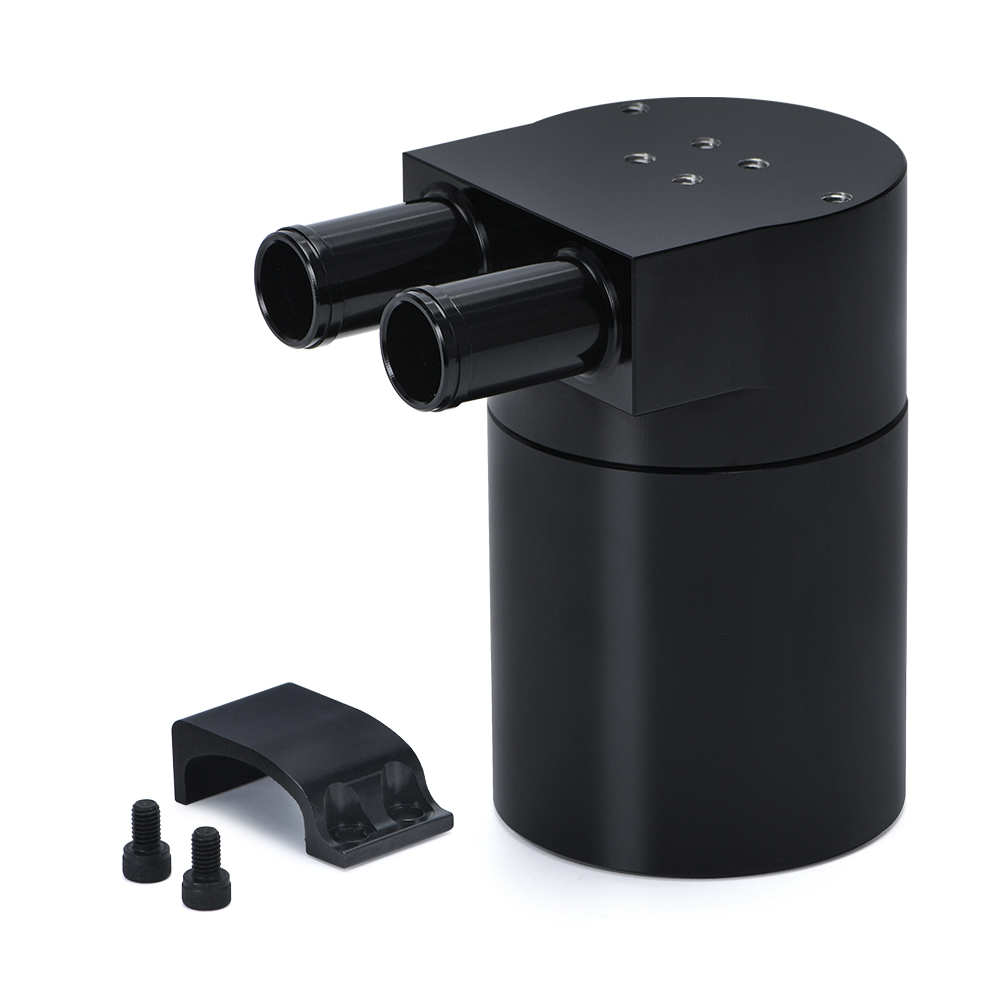 PQY - UNIVERSAL Aluminum Alloy Reservior Oil Catch Can Tank for BMW N54 335 Black / Silver /Red / Blue PQY-TK60: Black