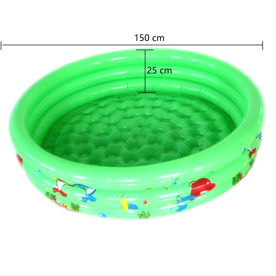 150 x 25 cm lege bold pool baby swimmingpool barn sommer børn vand legetøj oppustelig badekar udendørs sport svømning poolmåtte: Grøn