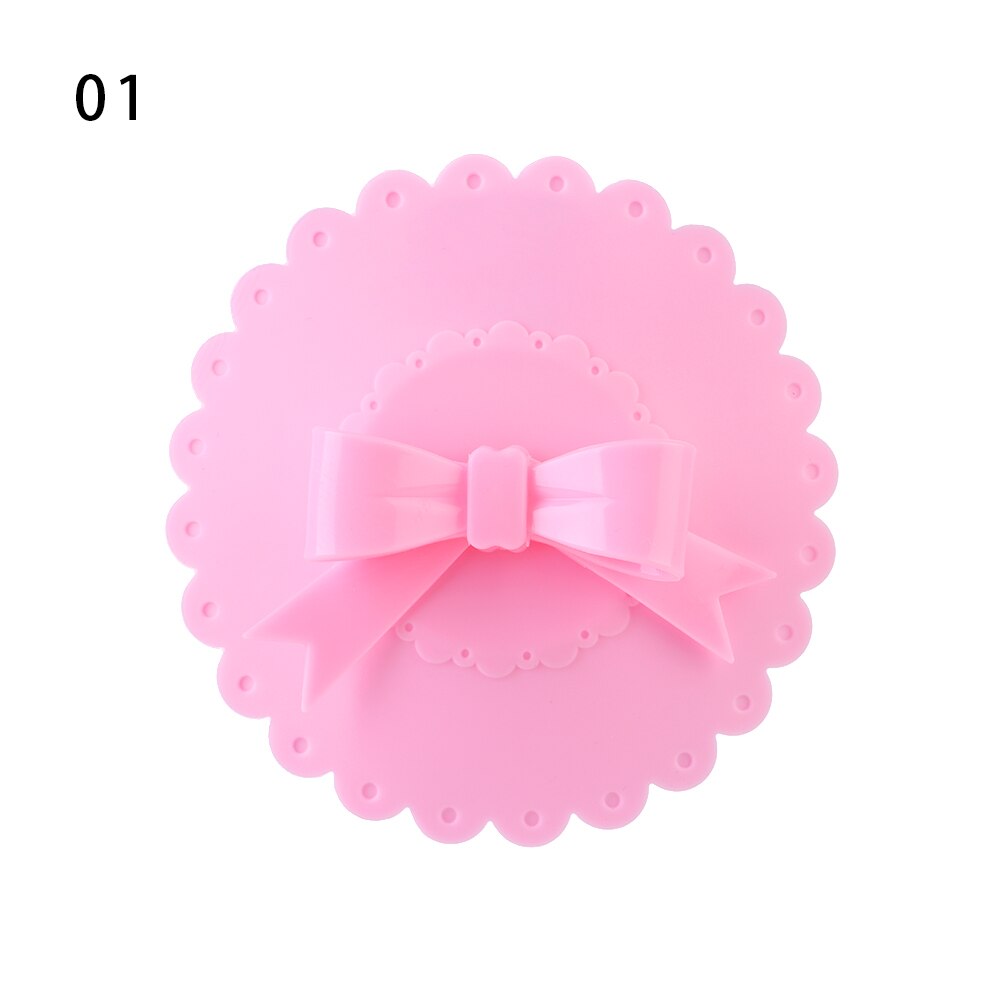 1 PC Silicone Cup Lid Bowknot Lace Sealed Anti-Dust For Tea Coffee Cup Cover Drink Ware Parts Cute Reusable Fashionable: type 1