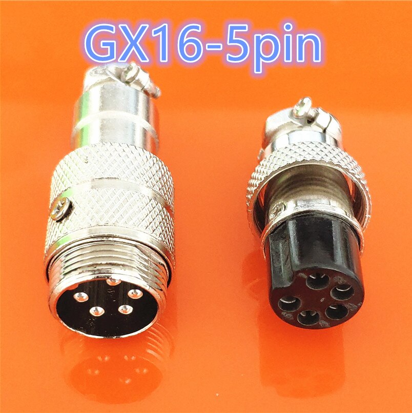 1set GX16 Butting Docking Male & Female 16mm Circular Aviation Socket Plug 2/3/4/5/6/7/8/9/10 Pin Wire Panel Connectors: GX16 5pin