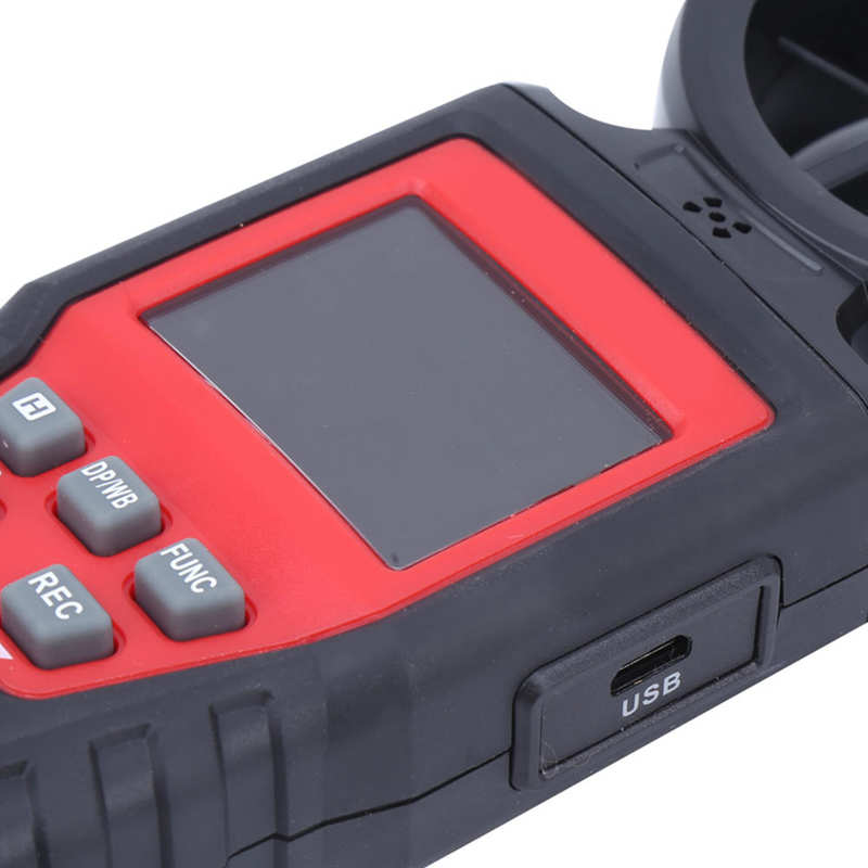 HT625B Handheld Digital Anemometer Air Flow Wind Speed Gauge Temperature Humidity Measurement Instrument With Backlight Display