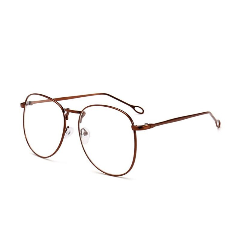 Occhiali da computer ovali con montatura in metallo di moda per personalità unisex anti-UV donna uomo occhiali da vista occhiali finti