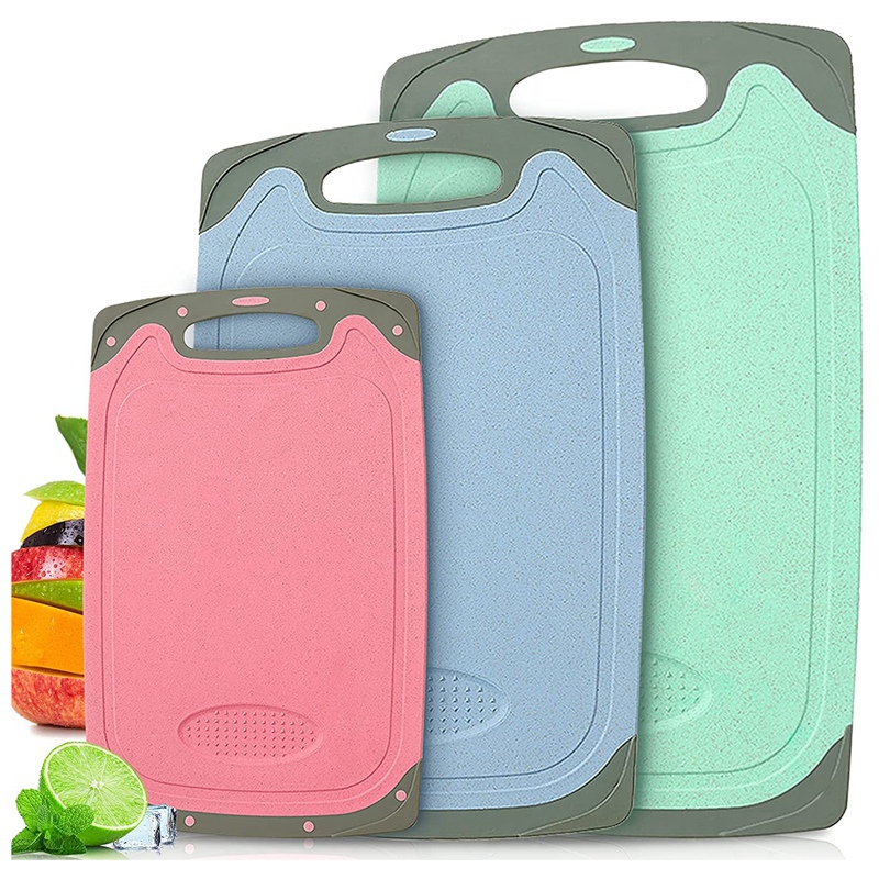 Cutting Boards Set, Chopping Board Kitchen Coloured Cutting Boards With Non-Slip Feet,Dishwasher Safe: Default Title