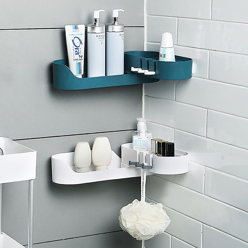 Rotating Storage Rack Toilet Rack Wall-Mounted Bathroom Corner Foldable Storage Shelves Quick Drain Home Bathroom Accessories