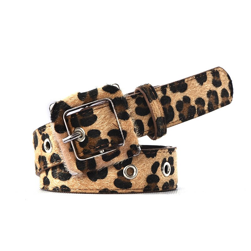 Vrouwelijke Luipaard Riem Snake Skin Zebra Print Dunne Paardenhaar Tailleband Pu Lederen Gouden Ring Hart Pin Metalen Gesp Dames Riemen