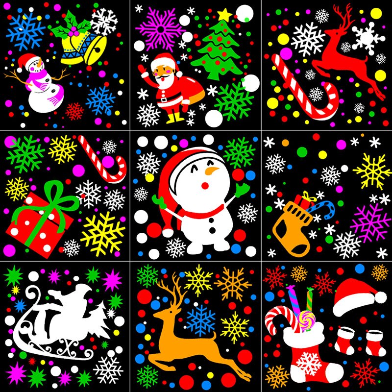 Christmas Holographic Projector 15*9*6cm Party Christmas Santa Claus Projection Lamp Window Movie Projector