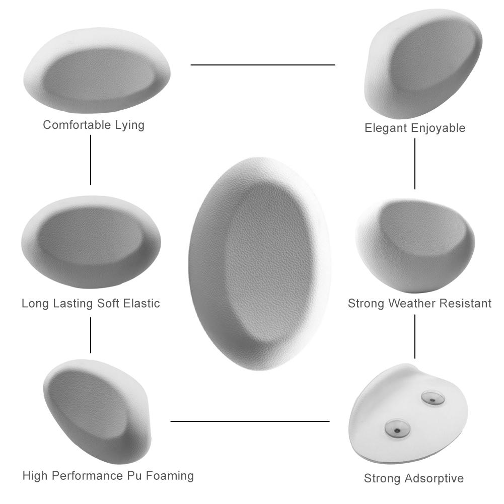 PU Badkamer Kussen Vierkante Ronde Kussen Niet Giftig Massage Bad Kussen Non Slip Adsorptief PU Hoofd Kussen Douche Benodigdheden