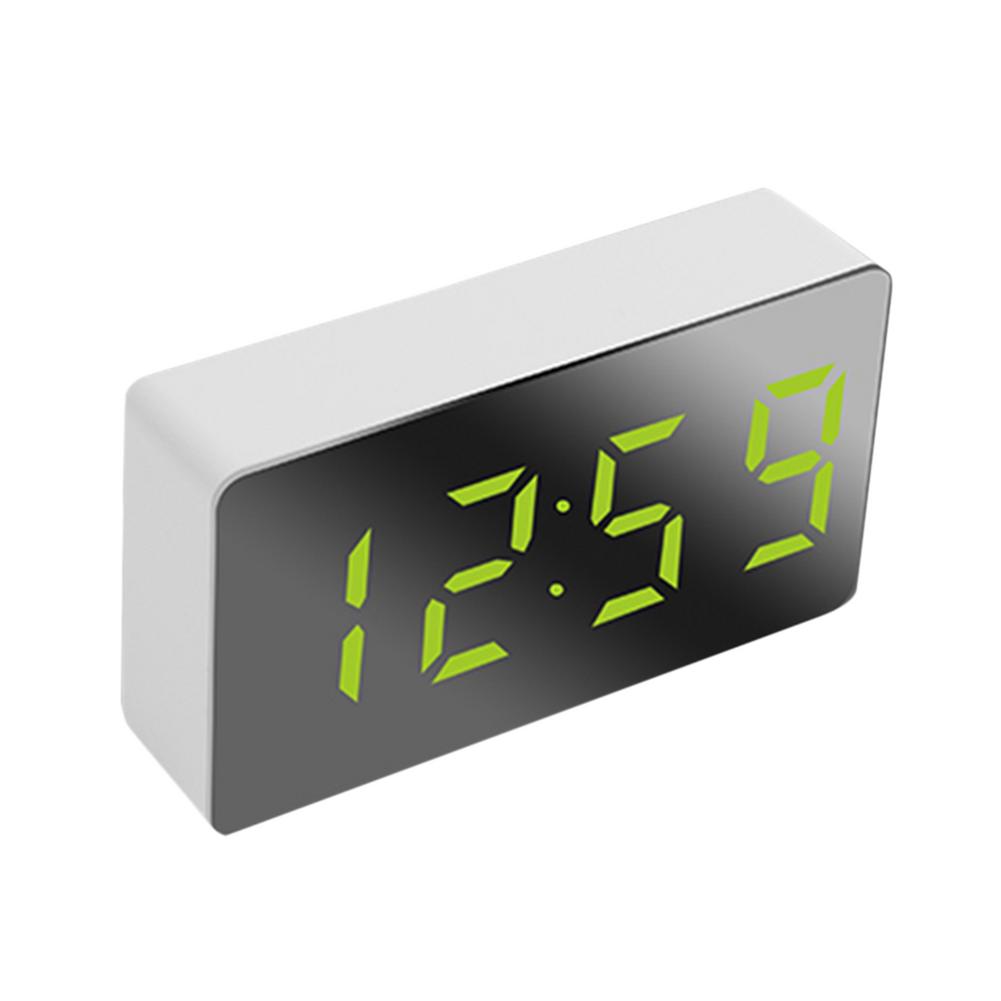 Clock Alarm LED Mirror Clock Electronic Digital Travel Clock Alarm Clock Mirror Car Clock USB Powered Electronic Desktop Clocks: B