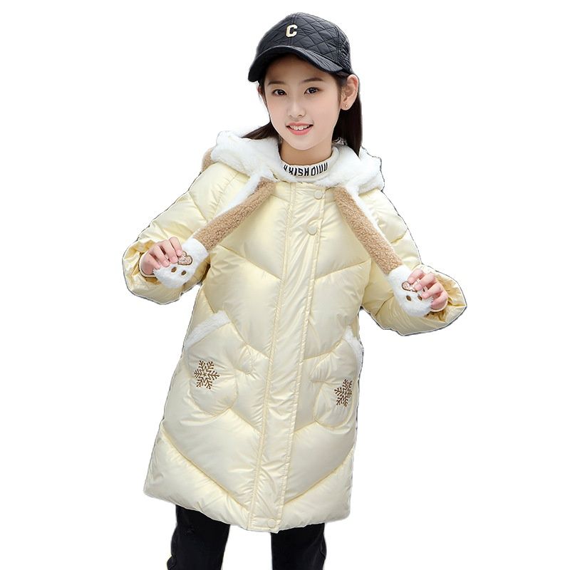 Chaqueta acolchada de algodón con dibujos animados para niñas, abrigo pesado de para adolescentes, prendas de vestir con capucha, 5, 6, 7, 8, 9, 10, 11, 12 Y 13 años, Invierno