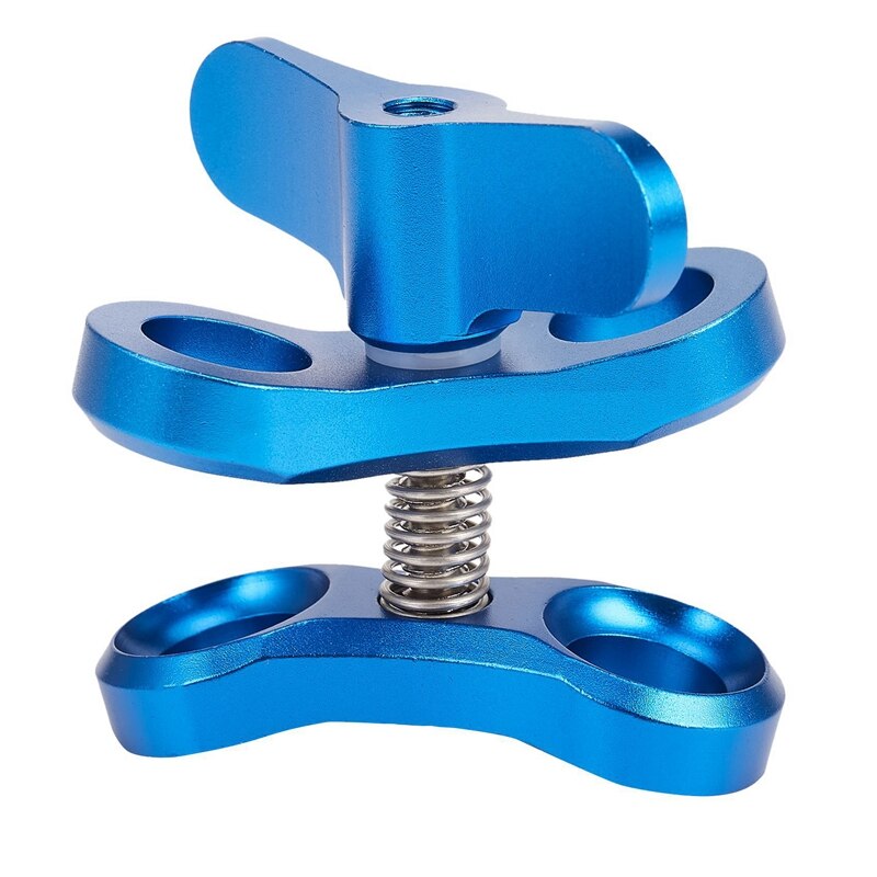 1 stück tauchlampen-kugelgelenk-schmetterlingsclip-armklemme & 1 stück 1- zoll-doppelkugelgelenk-tauchkamera ,  d20mm 5 zoll-stativ