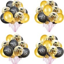 Confetti ballonnen nummers gedrukt happy birthday