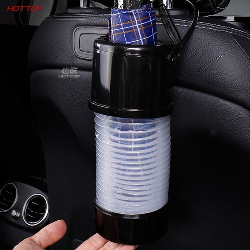 Barril de paraguas de coche azul ABS para almacenamiento multifuncional telescópico