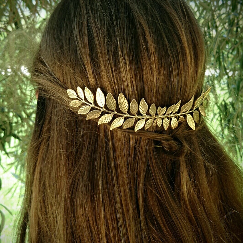 Pinza de pelo Vintage para niña y mujer, joyería de , Color plateado, dorado, peine de hojas Punk, horquillas, accesorios de , Clip de aleación Hai