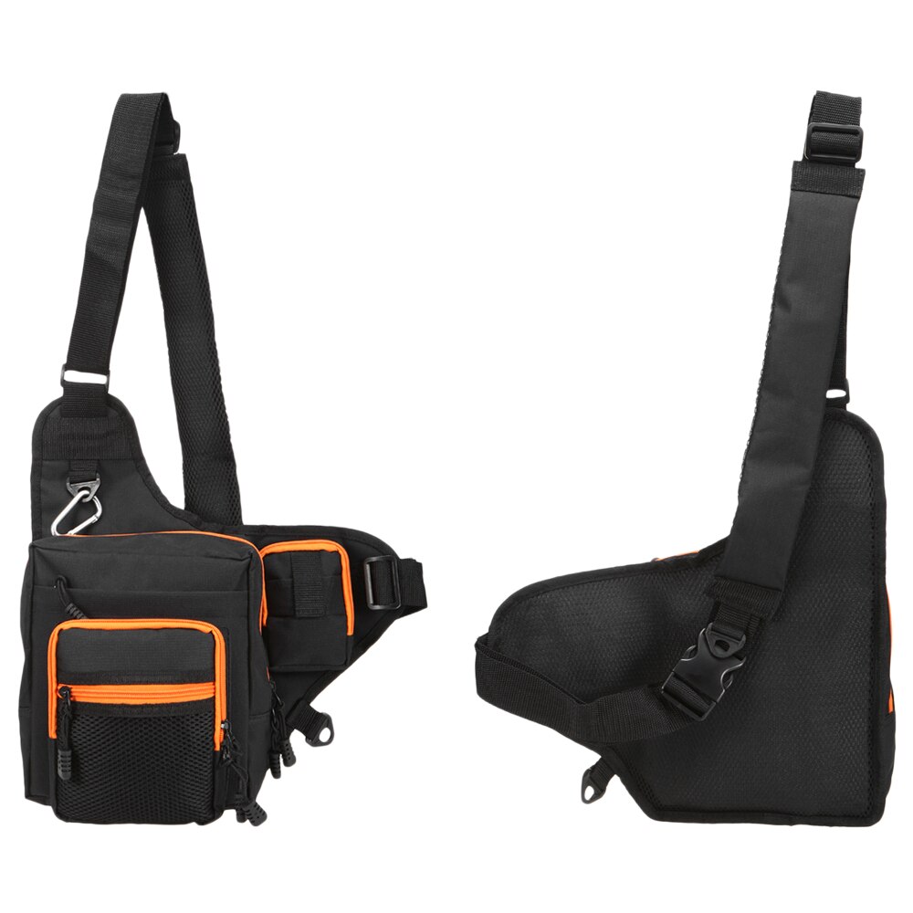 Bolsa de aparejos de pesca impermeable, paquete de eslinga para deportes al aire libre, bolso de hombro tipo bandolera para pesca, senderismo, viaje, bolsa de pesca