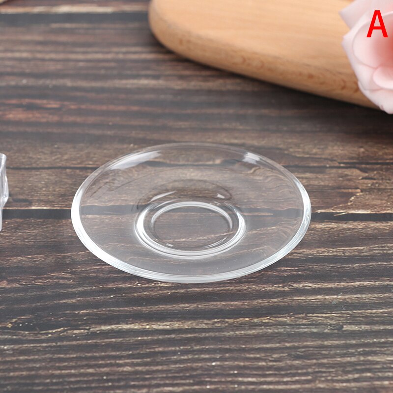 Kinds Heat Resistant Clear Glass Saucer for Tea Coffee Drink Cups Mug - Size S/L: A