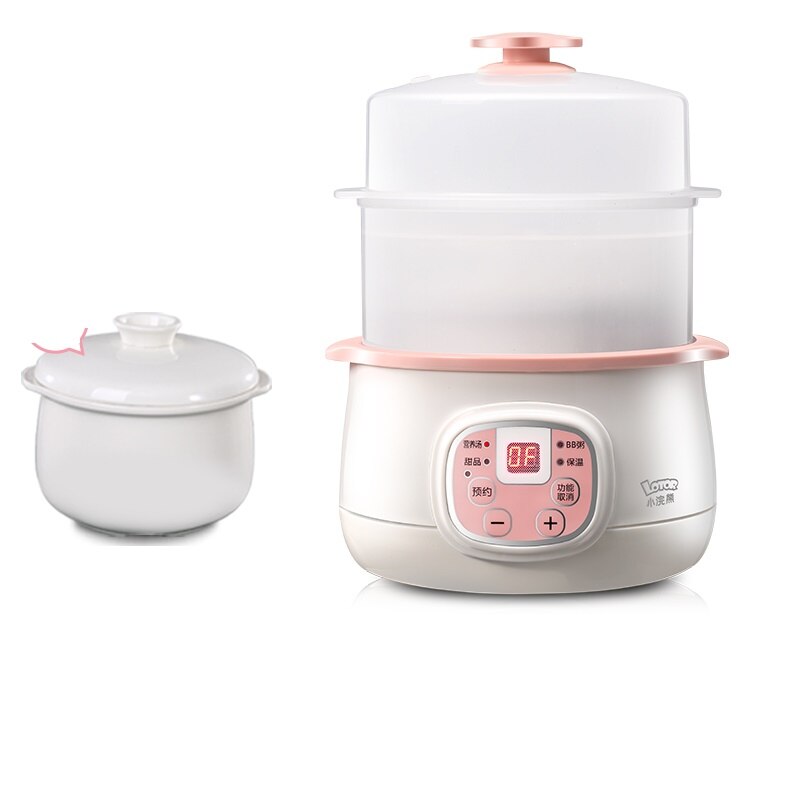 220V Mini Portable Electric Stewing Pot Automatic Ceramic Multi Cooker Electric Rice Cooker EU/AU/UK/US: 2 / EU