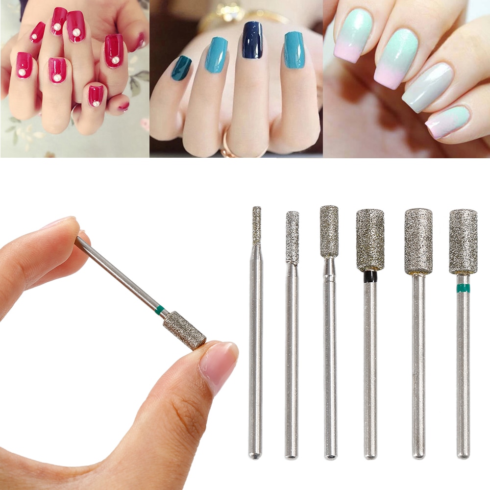 Profesjonalna diamentowa głowica szlifierska końcówka robić paznokci nefrytowa rzeźba zadziory kamień metal 2.34mm cholewka wiertła zestaw robić manicure TSLM2
