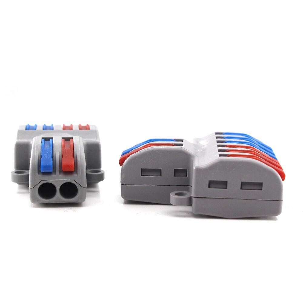 Conector elétrico de fio 2 em 4/6, conector compacto para saída de fios, divisor terminal e bloco elétrico