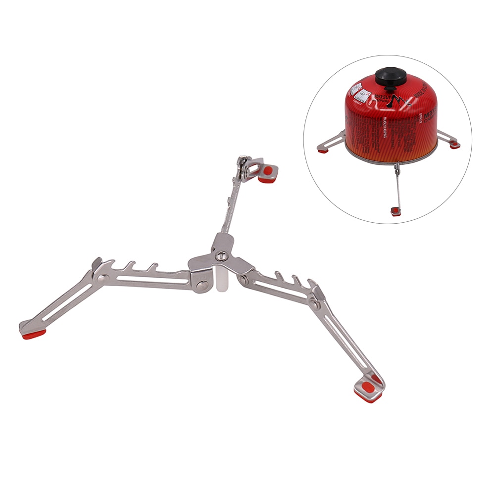 Outdoor Stove Base Fixed Support Gas Stove Fixed Bracket Folding Triangular Bracket Gas Cylinder Tripod Holder Support: Default Title