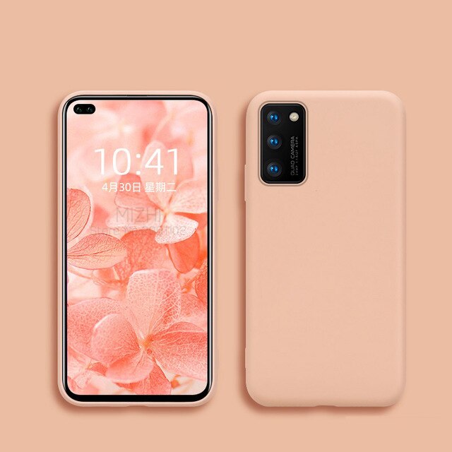 Original Liquid Silicone Case For huawei honor x10 5g Hoesje Cases on huwei honor x 10 xonor honer x10 honorx10 Coque Cover 6.63: pink