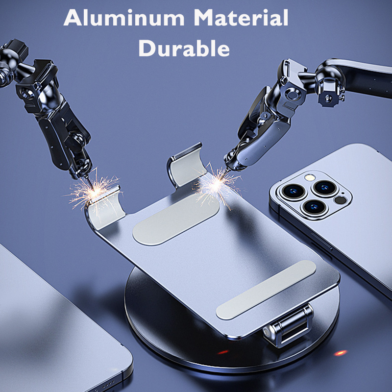 Cell Phone Stand 360° Rotation Adjustable Metal Holder Stand For iPhone iPad Xiaomi Huawei Foldable Desktop Phone Tablet Holder