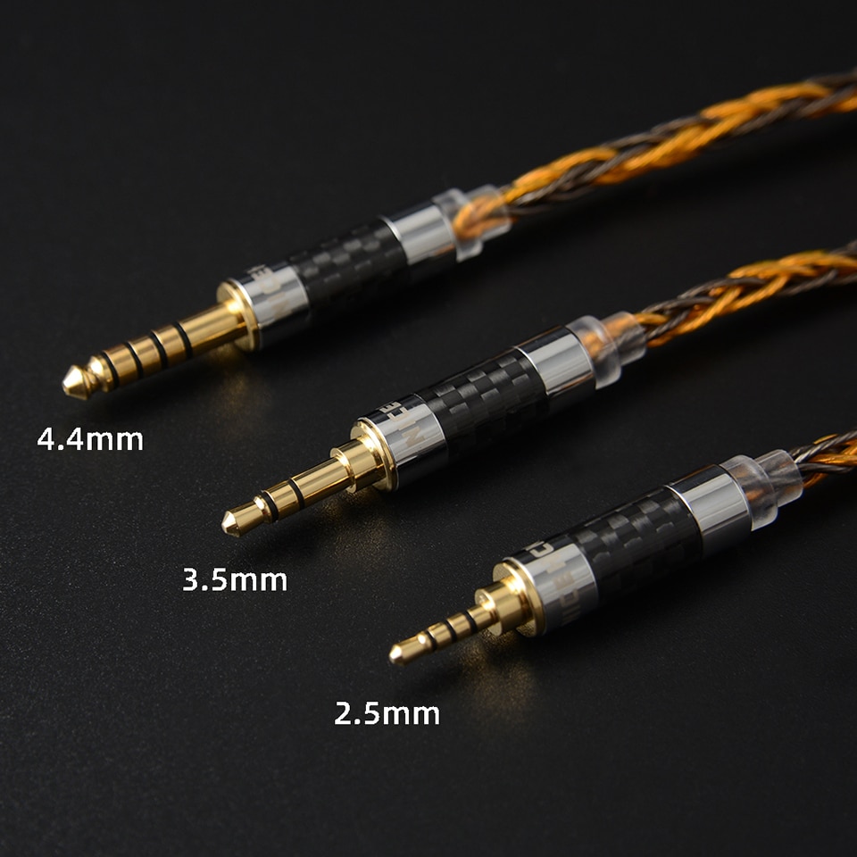 NICEHCK C8-1 8 núcleo plateado y cobre Cable de auriculares mezclado 3,5/2,5/4,4mm MMCX/NX7 Pro/QDC/0,78mm 2Pin para DB3 ST-10s