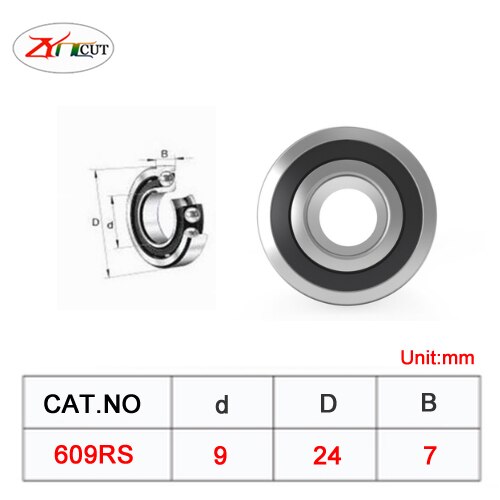603 604 605 606 607 608 609RS ZZ Bearings Double-sided Ring Sealed Ball Bearing,High Speed Micro Stainless Steel Special bearing: 10Pcs / 609RS