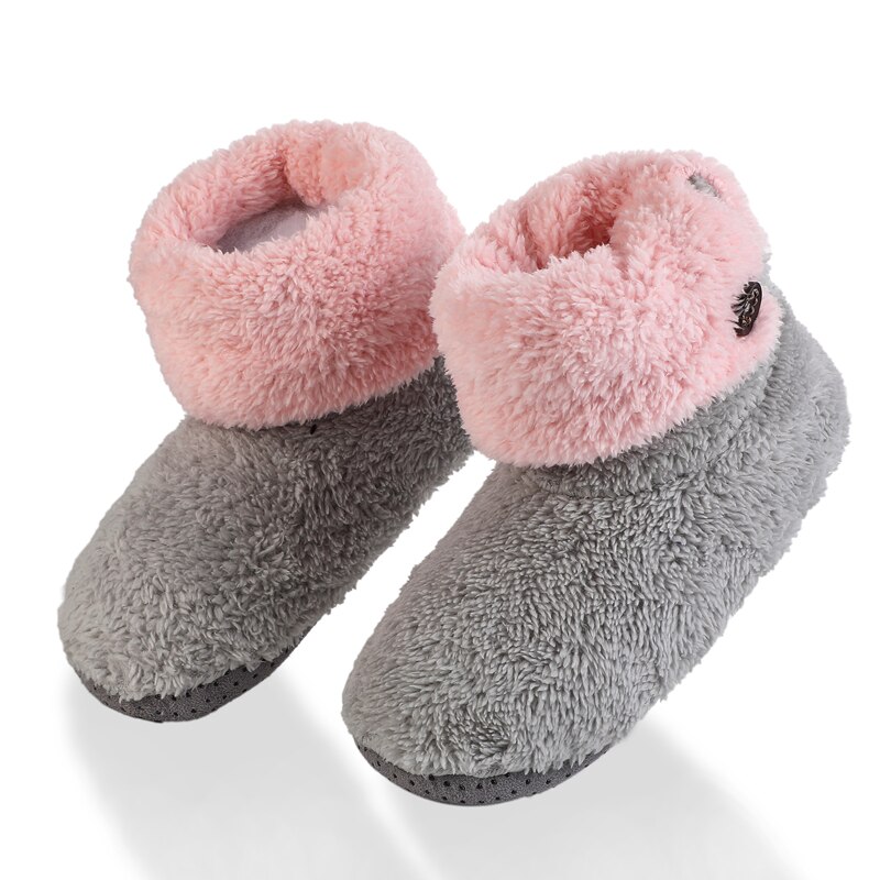 Steen Dorp Back Button Gemengde Kleuren Katoen Thuis Slippers Warme Zachte Pluche Pantoffels Indoor Vrouwen Slippers Schoenen Grote Maat 41