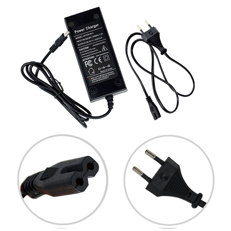 FCC,CE ROHS approval balance Electric Scooter Battery Charger 29.4V 2000mA for 2/4 wheels Skateboard Hoverboard Charger