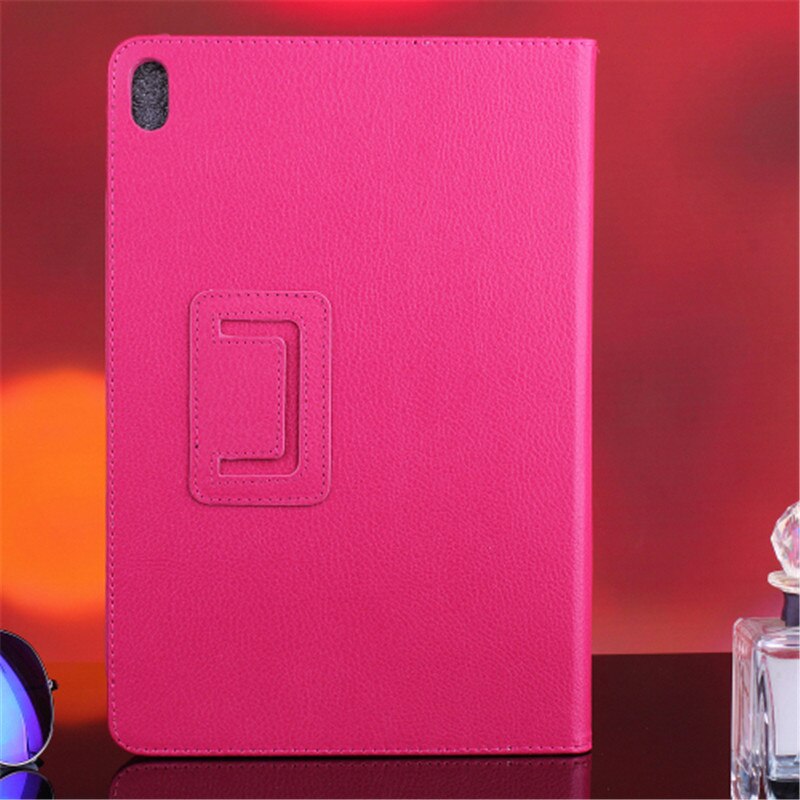 Case Voor Lenovo Idee Tab A10-70 A7600 A7600h A7600f Flio Pu Lederen Stand Houder Tablet Cover Voor A7600 A10-80h 10.1 inch: Rose Rood