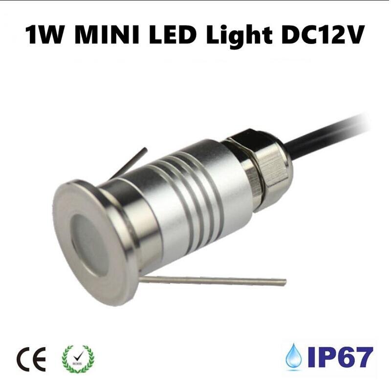 4pcs 1W CREE Led Ondergrondse Licht Outdoor Indoor Mini Condenserend Grond Lamp 1W Landschap Verlichting IP67 DC12-24V