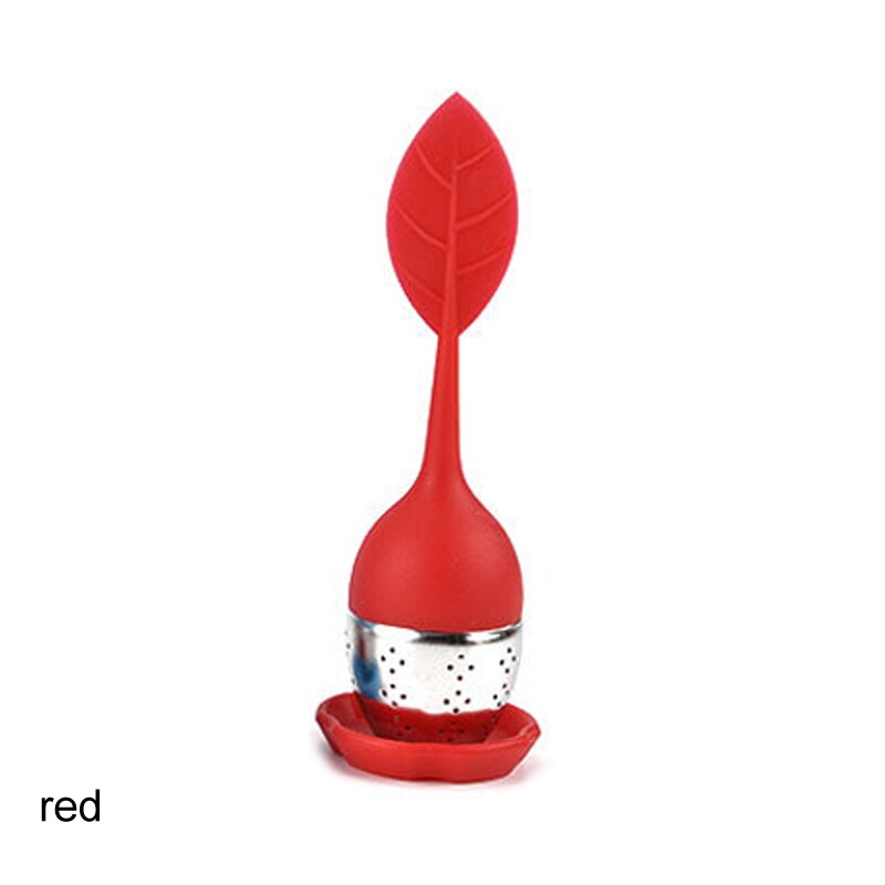 Sachet à thé en forme de feuille 1 pièces | Dispositif de brassage, filtre à épices végétales, Silicone Durable, accessoires pour thé