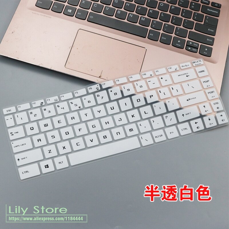 Funda de silicona para teclado de ordenador portátil, para MSI modern 14 A10M A10RB A10RAS 14 pulgadas: white