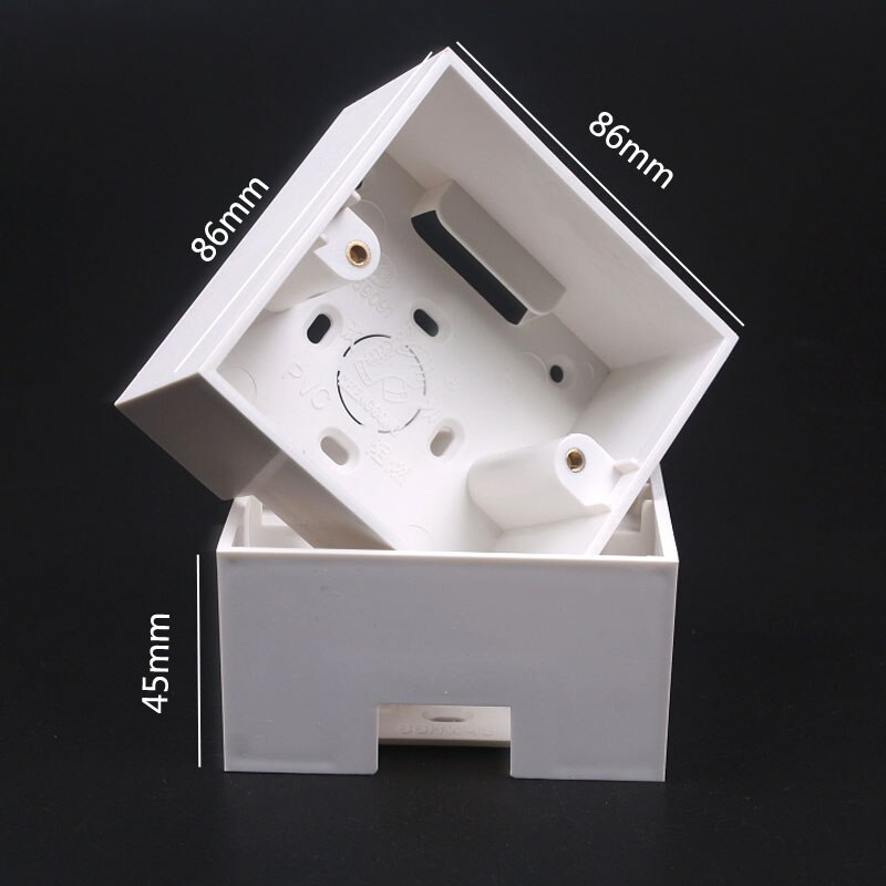 Type 86 Flame Retardant Wall Mount Switch Box PVC Bottom Box Universal Socket Switch Wall Mounting Box 86*86*45mm