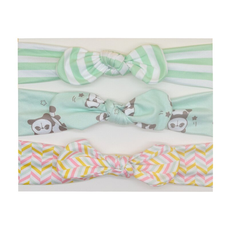 3pcs baby girl hoofdband voor pasgeboren baby's hair band elastiek accessoires Baby Meisjes Hoofdbanden Kinderen Tulband HairAccessorie: H-4