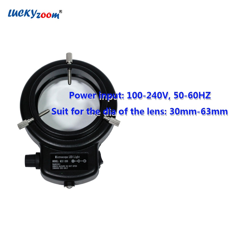 Adjustable 144 LED Ring Light illuminator Lamp For Industry Stereo Microscope AC Power Adapter EU/US/RU Plug
