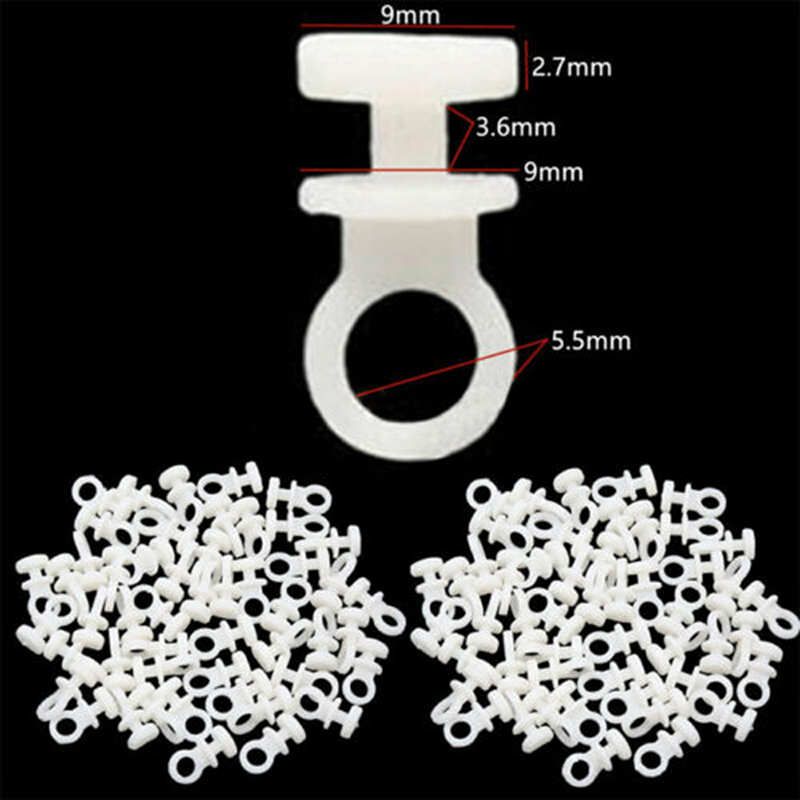 50 Stuks Plastic Gordijn Track Haken Runner Fit Vervanging Accessoires Voor Camper Camper Caravan Boot