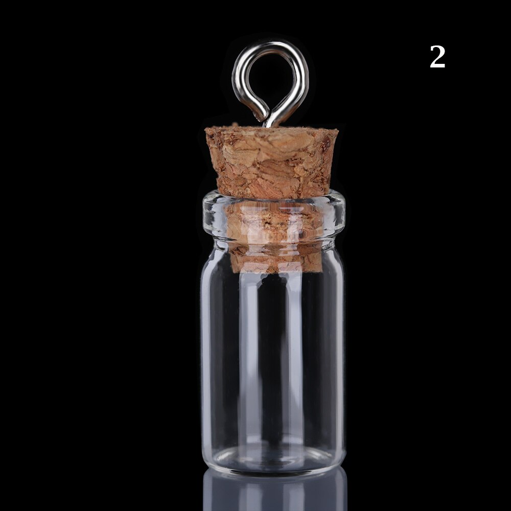 Frascos de cristal con adornos para botella de derrape, botellas de deseos de arcoíris, tapón de corcho, decoración, contenedores DIY, 5 uds.: 2
