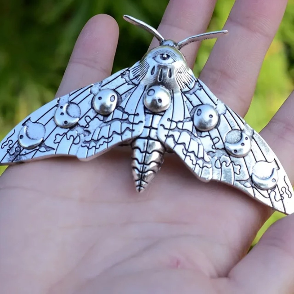 Alloy Hair Clip Moth Decor Gothic Hair Pin Vintage Hair Pin 3.31×1.89in Hair Styling Hair Clip Hair Accessories