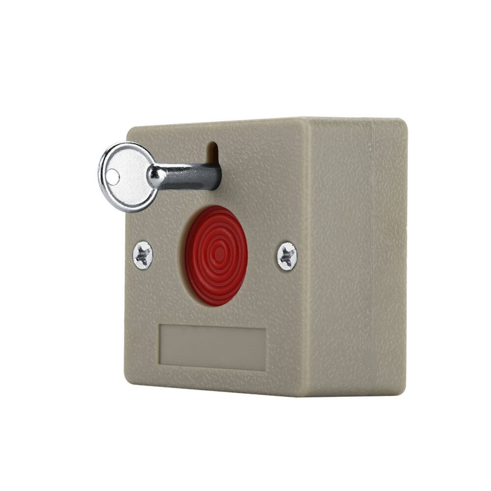 Mini bouton panique filaire 24V cc | Sécurité en plastique, pour la famille et le bureau, Mini alarme d'urgence, bouton poussoir de panique