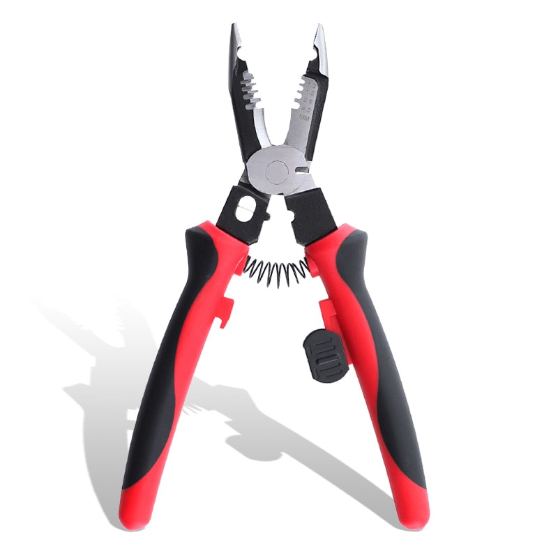 6 IN 1 Multifunction Wire Stripper Cutter 9 inch Electrician Pliers Cable Separation Trimming Hand DIY Tool