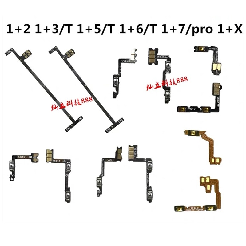 100% Volume Up Button Power Switch ON OFF Key Ribbon Flex Cable For OnePlus Three 2 3 3T 5 5T 6 6T 7 Pro Replacement Parts