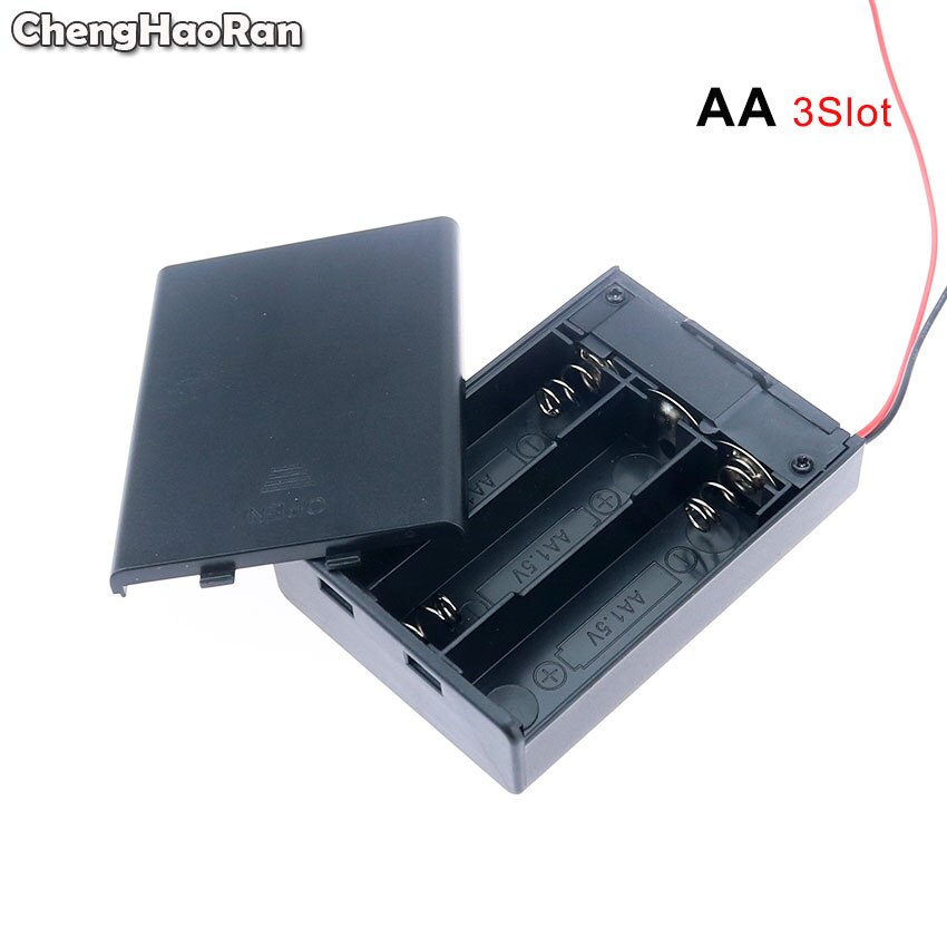 Chenghaoran 1 stück 2 3 4 6 8 steckplätze aa-batteriehalter aufbewahrungsbox mit schalter & deckel aa-batterie standardbehälter