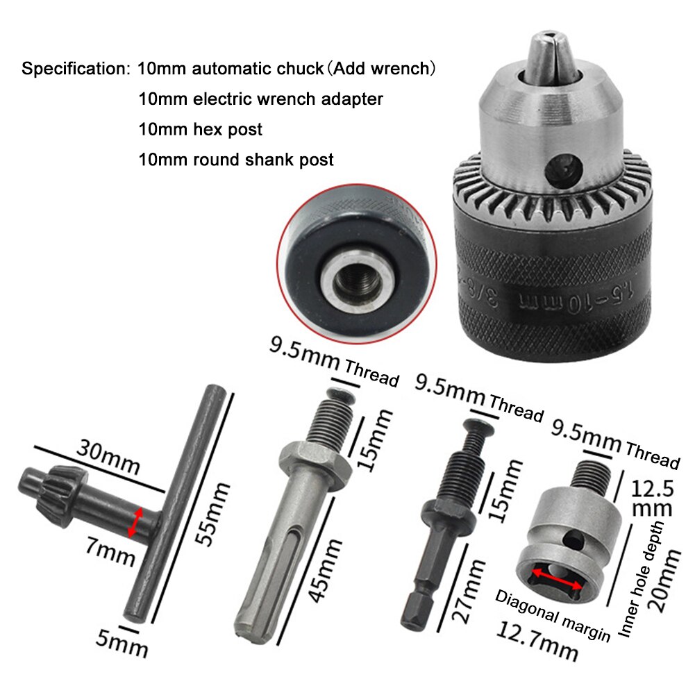12/21Pcs 14-22mm Hexagonal Socket Head Set Kit Impact Wrench Screwdriver Chuck Drive Adapter Electric Drill Tools Power Tools: 5PCS
