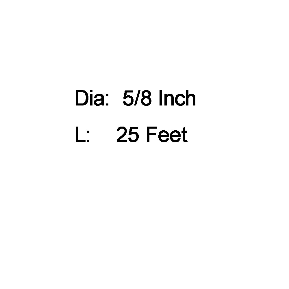 Double Braided Nylon Black DockLine Boat Dock Line Mooring Rope Anchor Rope Ultra Strong Dock Lines 16.5 Feet 25 Feet 50 Feet: 25FT 5-8in